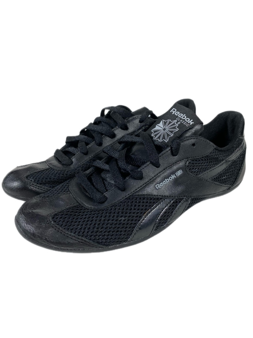 Reebok Black Mesh Athletic Sneakers Low Top Training Shoes Size 9